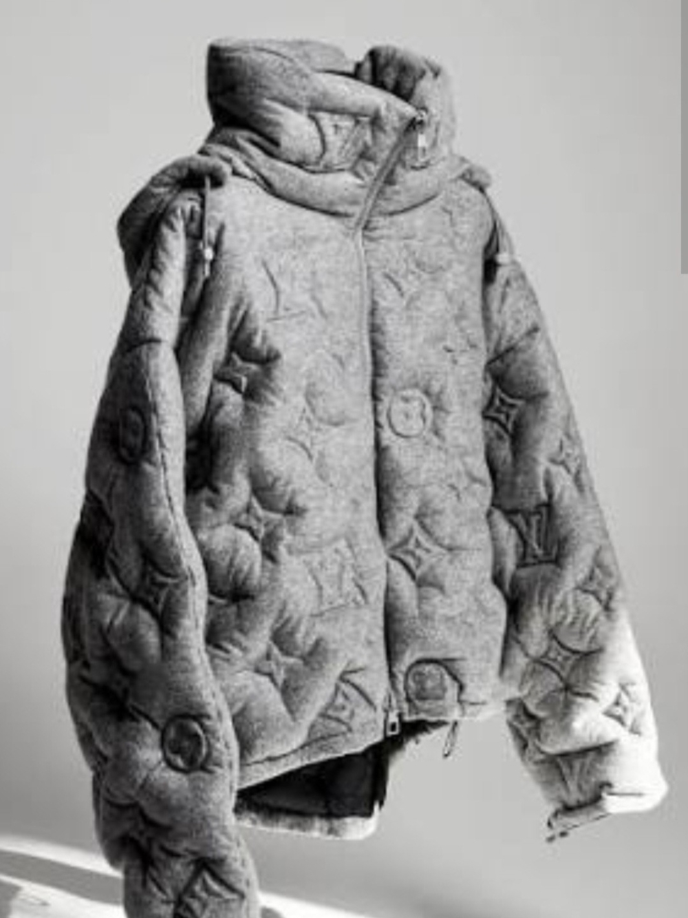 Louis Vuitton Gray Quilted Monogram Puffer Jacket